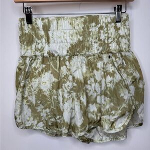 Free People Olive Tie-Dye Women's Shorts